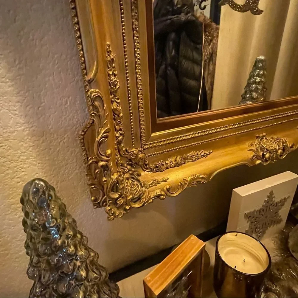 ♥️ Wall Mirror, Antique Ornate Giltwood Mirror
